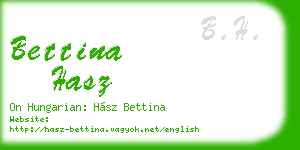 bettina hasz business card