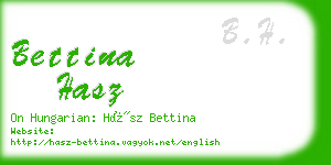 bettina hasz business card